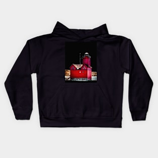 "Midnight at Holland Harbor Light" Kids Hoodie